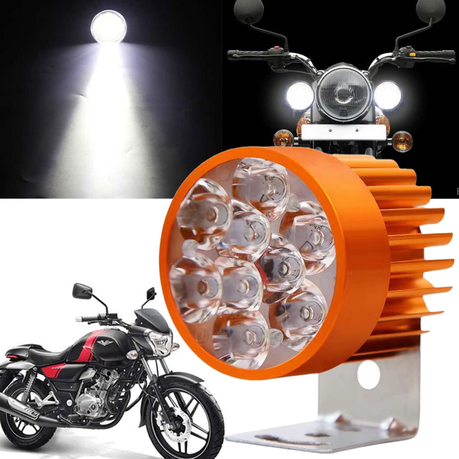 COriental Motorcycle Driving Lights, 12V80V Universal Spotlight LED