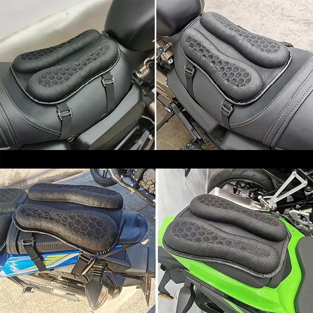 Poduszka 1 szt. Uniwersalna żelowa poduszka do siedzenia motocykla Struktura 3D o strukturze plastra miodu Oddychająca i amortyzująca podkładka Motocykl Siedzisko