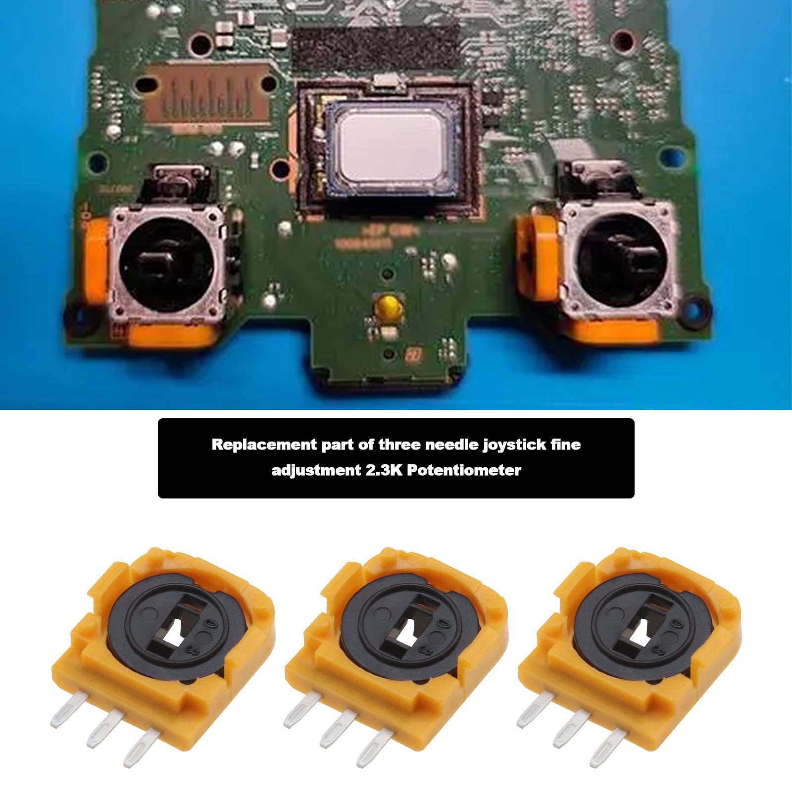 Lot de 8 Poches de Rechange à 3 Broches compatibles avec Les contrôleurs PS5, capteurs de potentiomètre 2,3 K Ohms