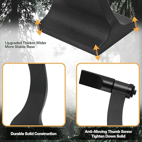 Miniatura 8 de Soporte fijo binocular de metal tipo L para trípode para viajes y senderismo, observación de aves, eventos deportivos, teatro y concierto