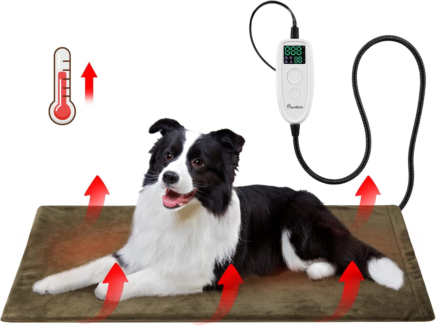 Pawaboo Pet Heating Pad,【2022 Newest Version】【Extra Large】 Heated Pet