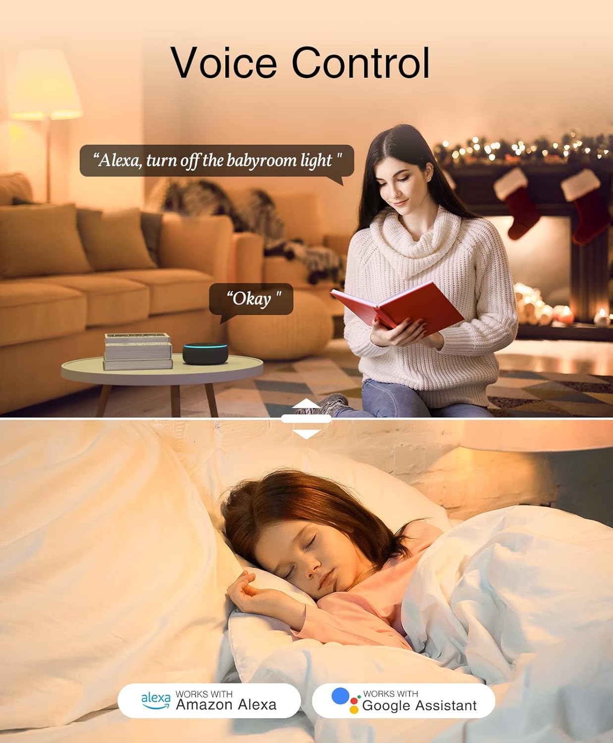 Smart Wi-Fi Light Switch Compatible with Alexa and Google Assistant 2.4Ghz, Single-Pole,Neutral Wire Required,UL Certified,Remote/Voice Control and Schedule, No Hub Required (4 Pack), White - - 