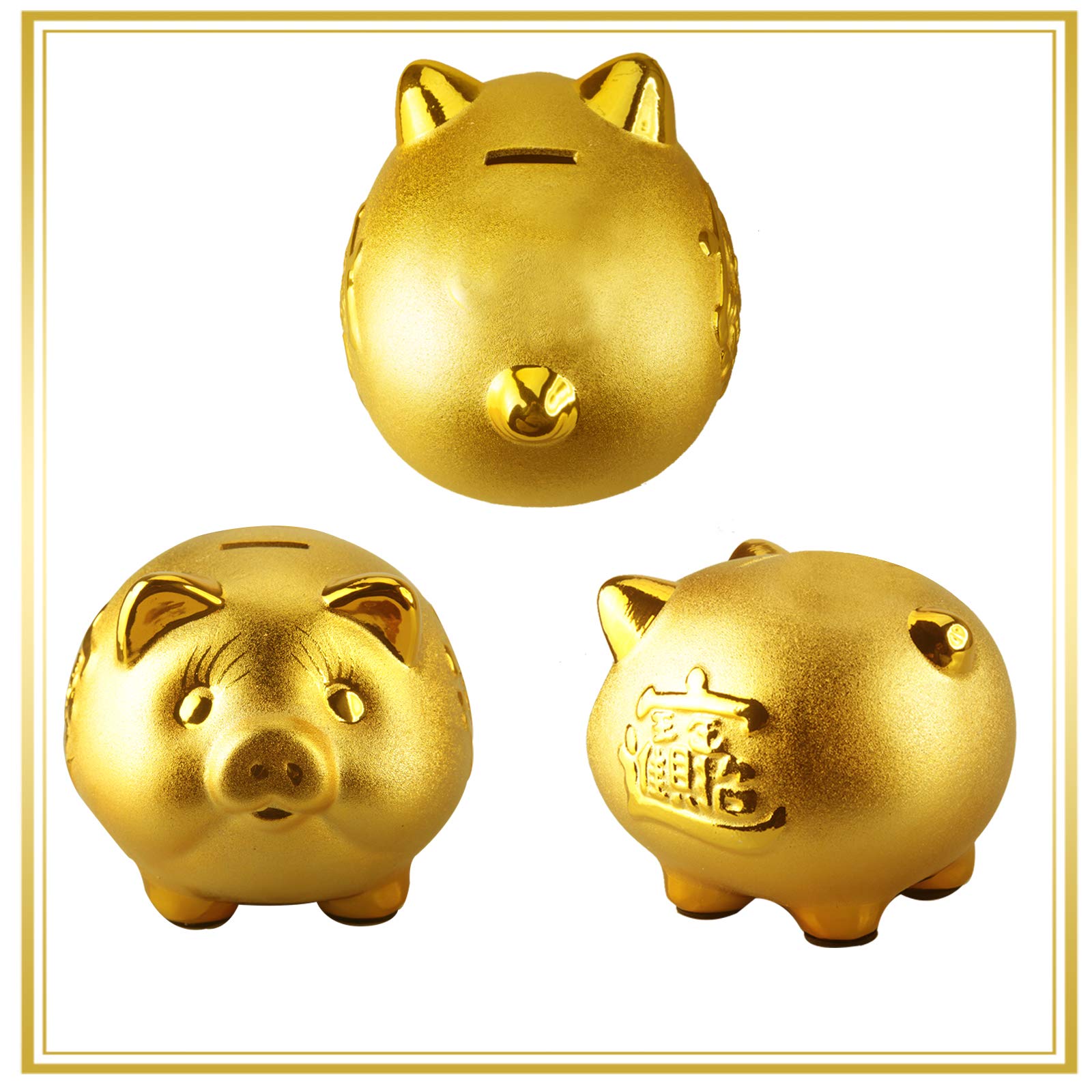 Amazon.co.jp: 金運アップ ぶた ちょきん箱 500円玉貯金箱 おもしろ