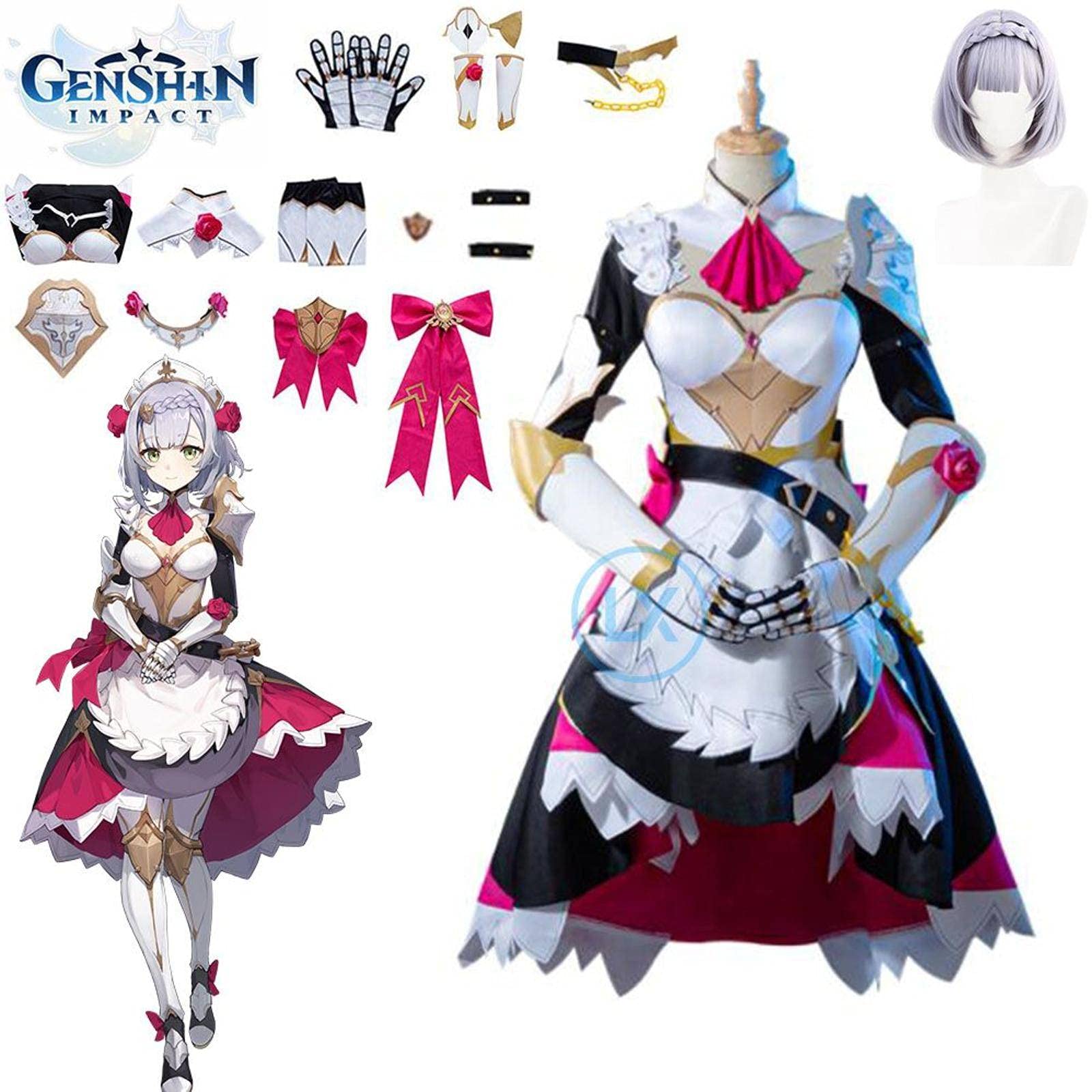 Cosplay Costume Women's Fancy Maid Dress Up Halloween Customized Carnival Uniform Wig Accessories