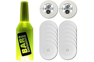 12Pcs LED Bottle Lights Cup Holder for Wine Liquor, Party Bar (Cold White)