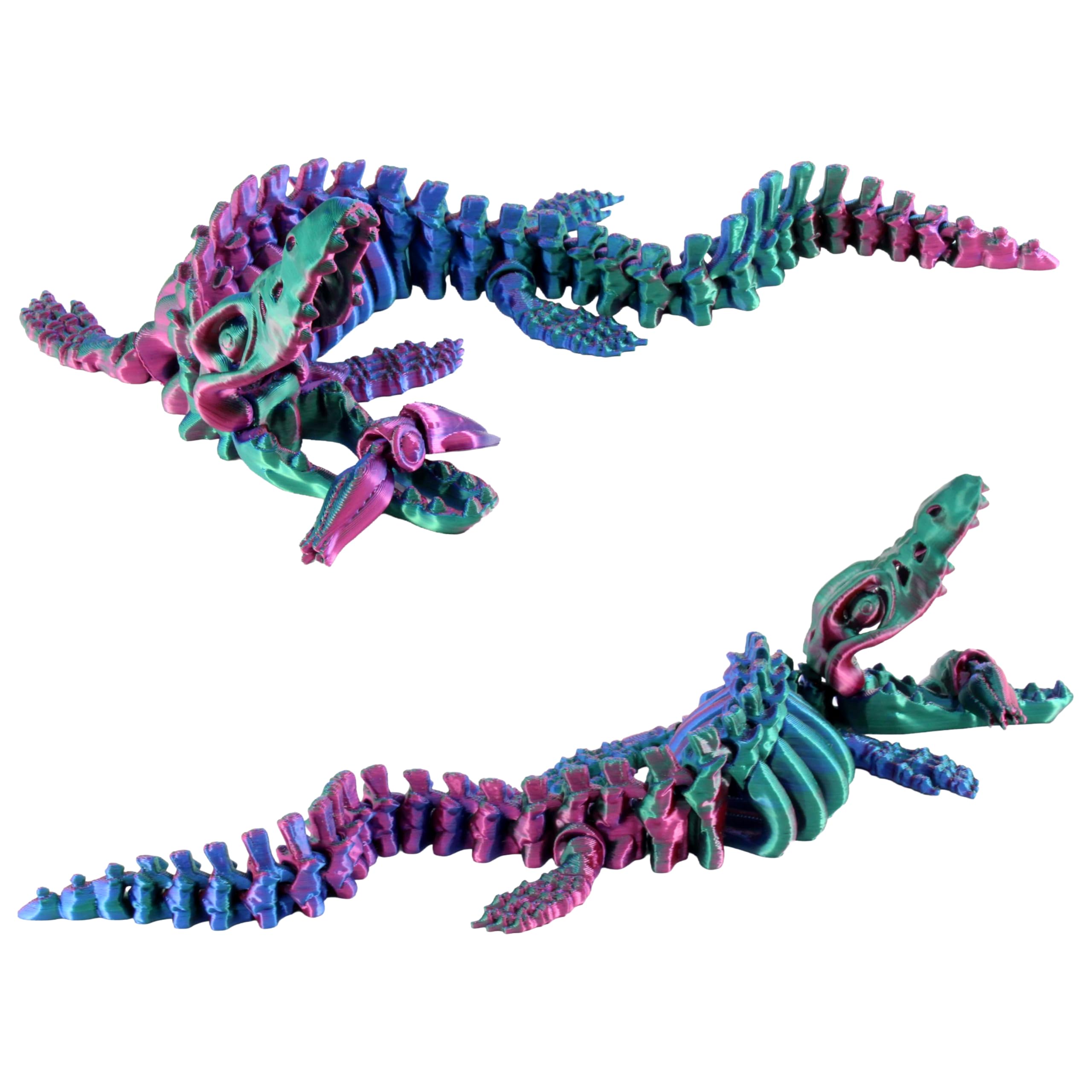 PowerTRC Squelette Mosasaurus imprimé en 3D - Figurine de dinosaure articulée préhistorique à collectionner