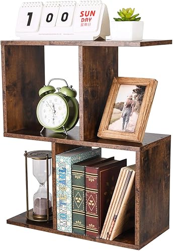 Vista 17 de PAG - Estantería de escritorio, librero ajustable para encimera, organizador de escritorio de madera para suministros de oficina, estante de Negro