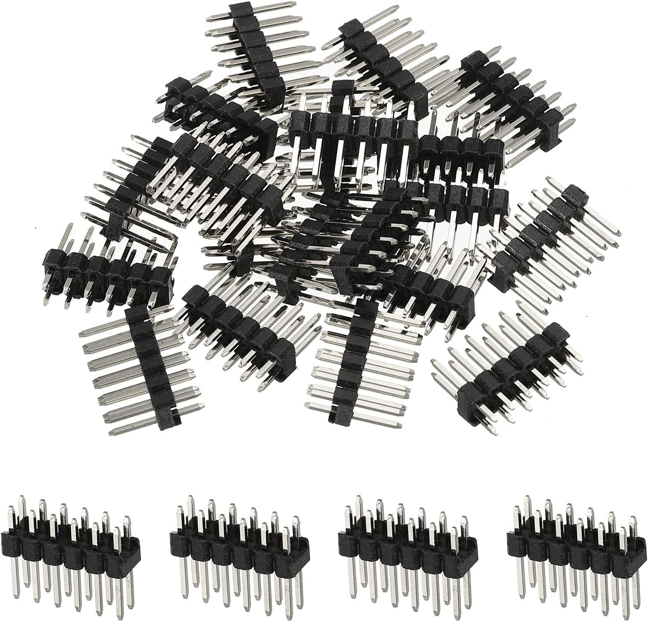 PATIKIL Straight Pin Header DIP Double Row 6 Pin 2.54mm