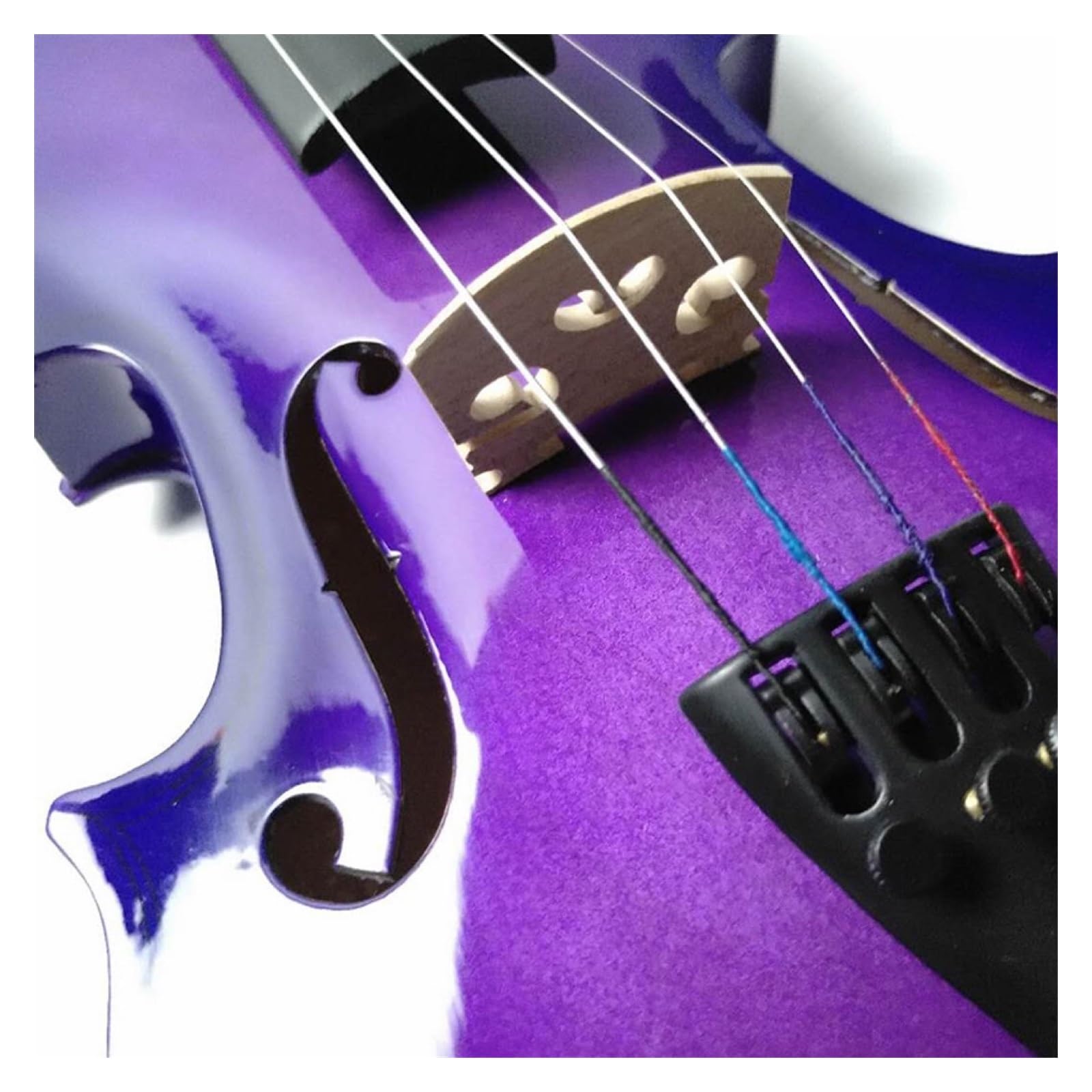 Skrzypce Drewniane Fioletowy Skrzypce Początkujący 3/4 Profesjonalny Instrument Strunowy