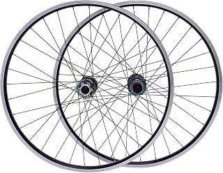 AOWUAEG 27.5" Mountain Bike Wheelset, Aluminum Alloy Rim Disc Brake Wheelset,Quick Release Front Rear Wheels Black Bike Wheels,Dual-Six-Hole Disc-Brakes, Compatible 7-12 Speed Cassette(Coloured)