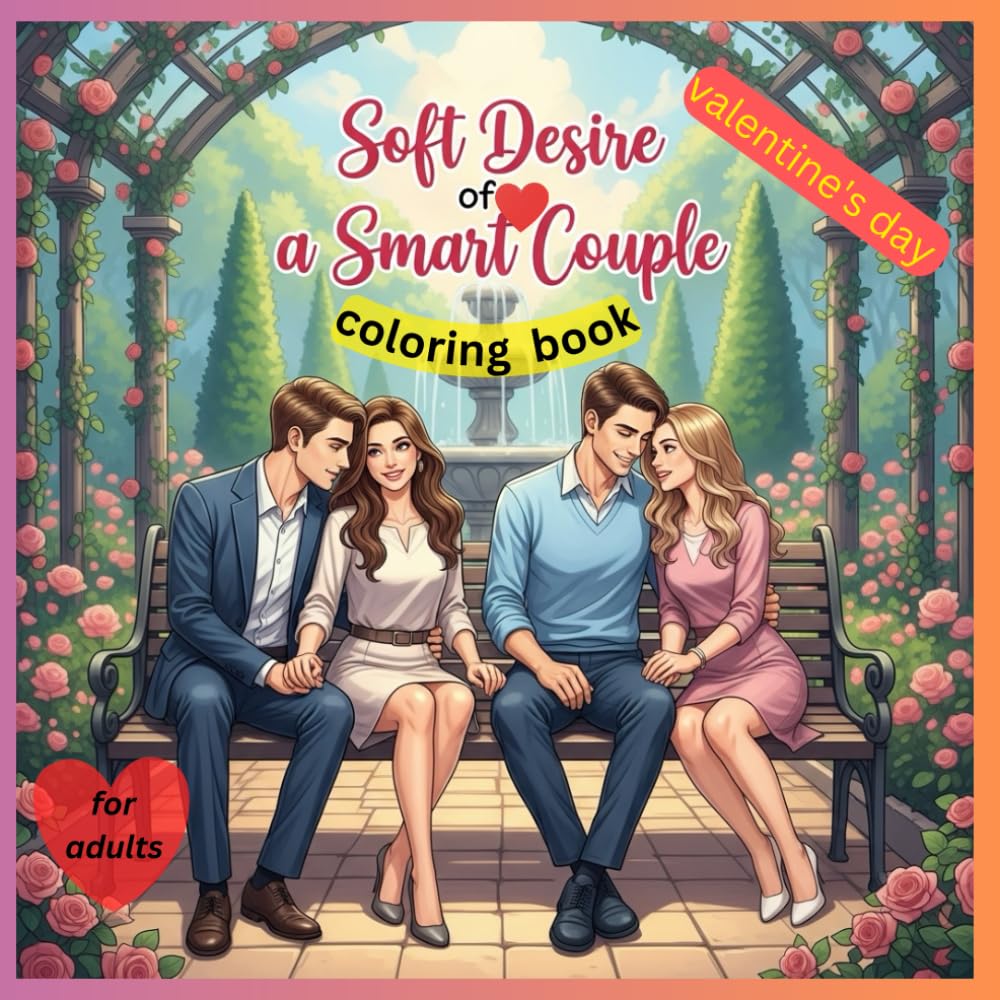 soft desire of a smart couple , adult coloring book: sensual but safe ,couple love,body language, relaxing the mind