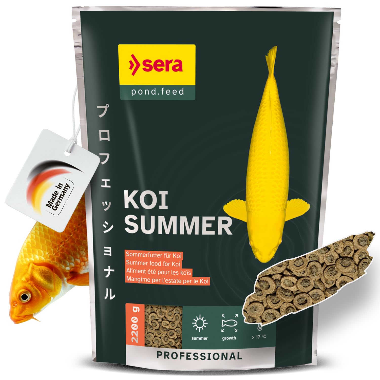 Koi Professional Summer 4.85lb | Energizing for Warm Seasons | Optimal Growth & Strong Immune System | Rich in Vitamins, Minerals, Proteins | for Water Temperatures Above 63°F