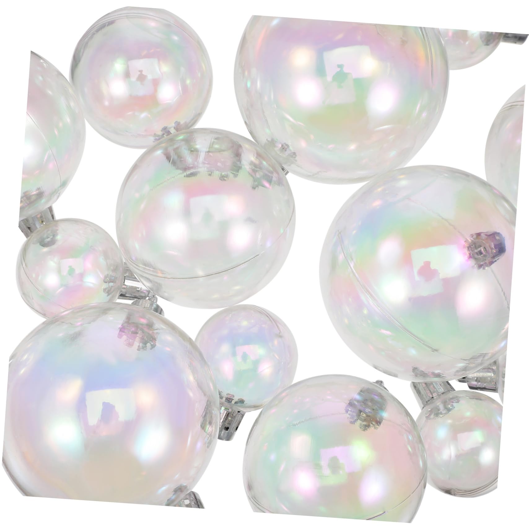 18 Pezzi Ornamento Palla Di Natale Trasparente Ornamenti Per Albero Di Natale Fai Da Te Ornamenti Appesi Bolla Infrangibile Palla Arcobaleno Per La Festa Di Compleanno Decorazione