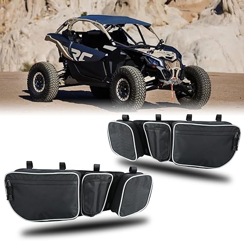 SUNPIE Bolsas de almacenamiento Maverick x3 bolsas de puerta compatibles con Can am Maverick X3 puerta delantera superior 2017-2025 todos los