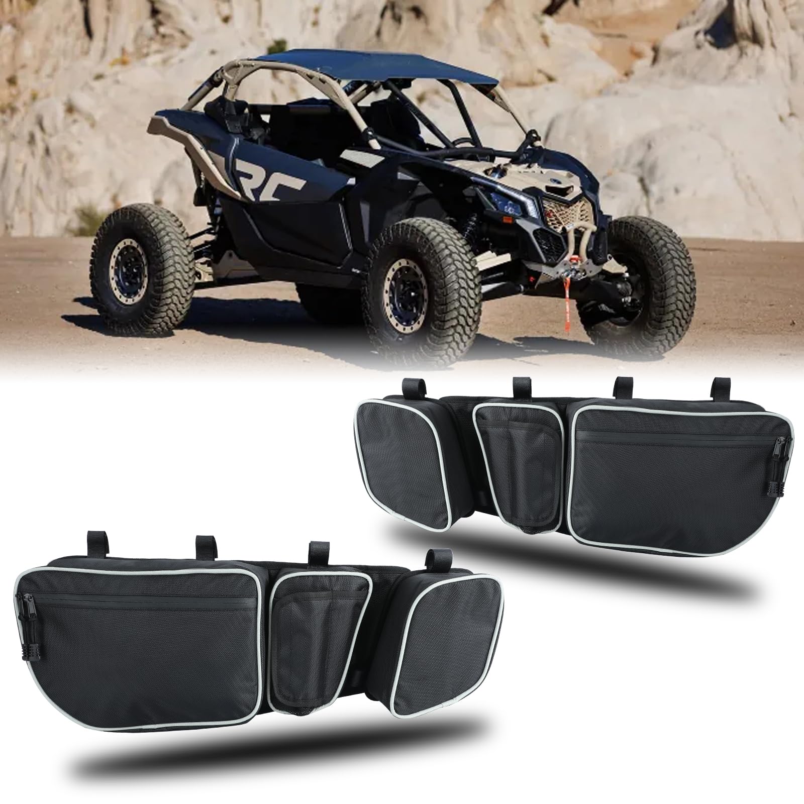 SUNPIE Door Bags Compatible with Can am Maverick X3 Front Upper Door