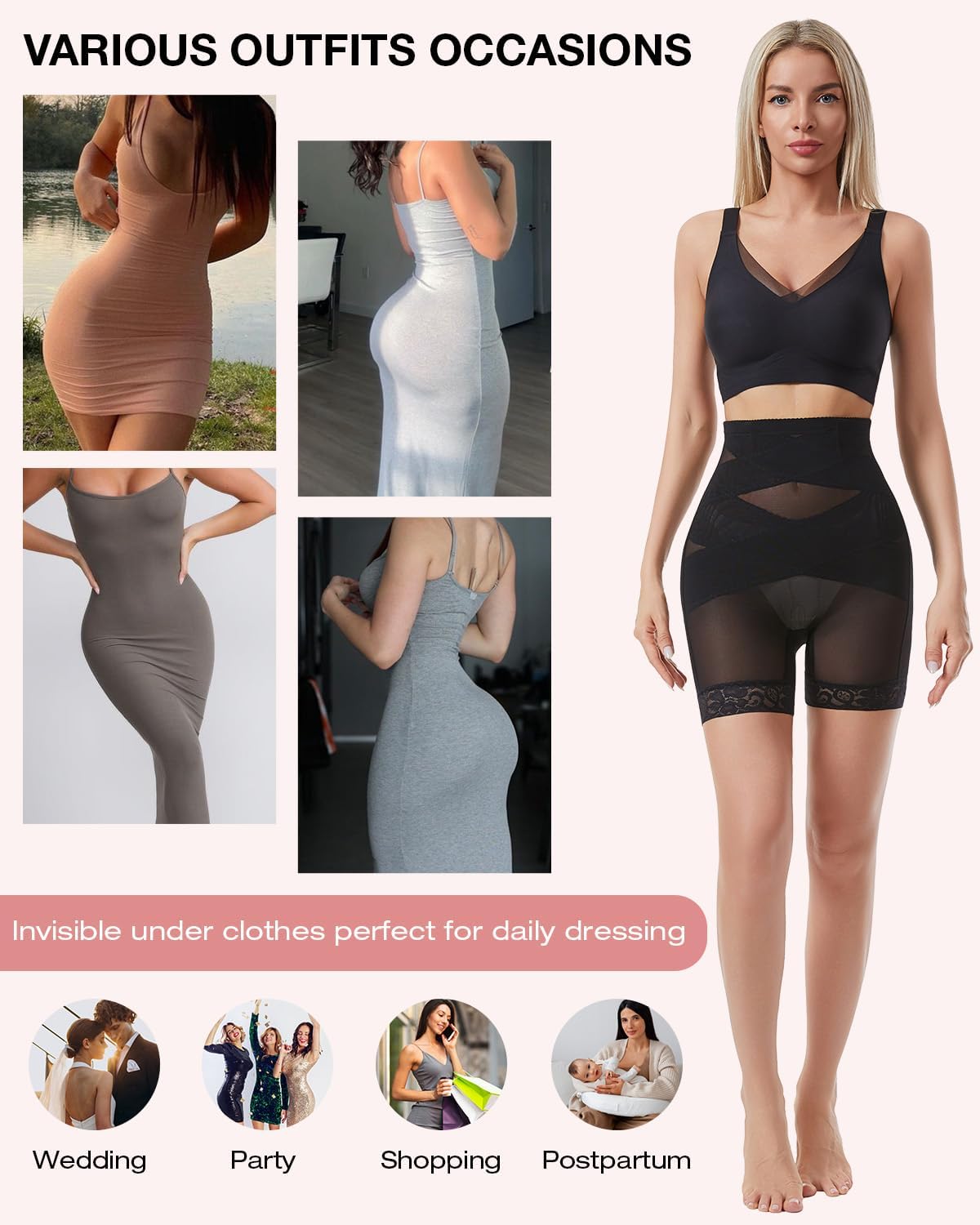 Shapewear Tummy Control for Women High Waisted Body Shaper Butt Lifting Shorts Panties Girdles Underwear - Image 6