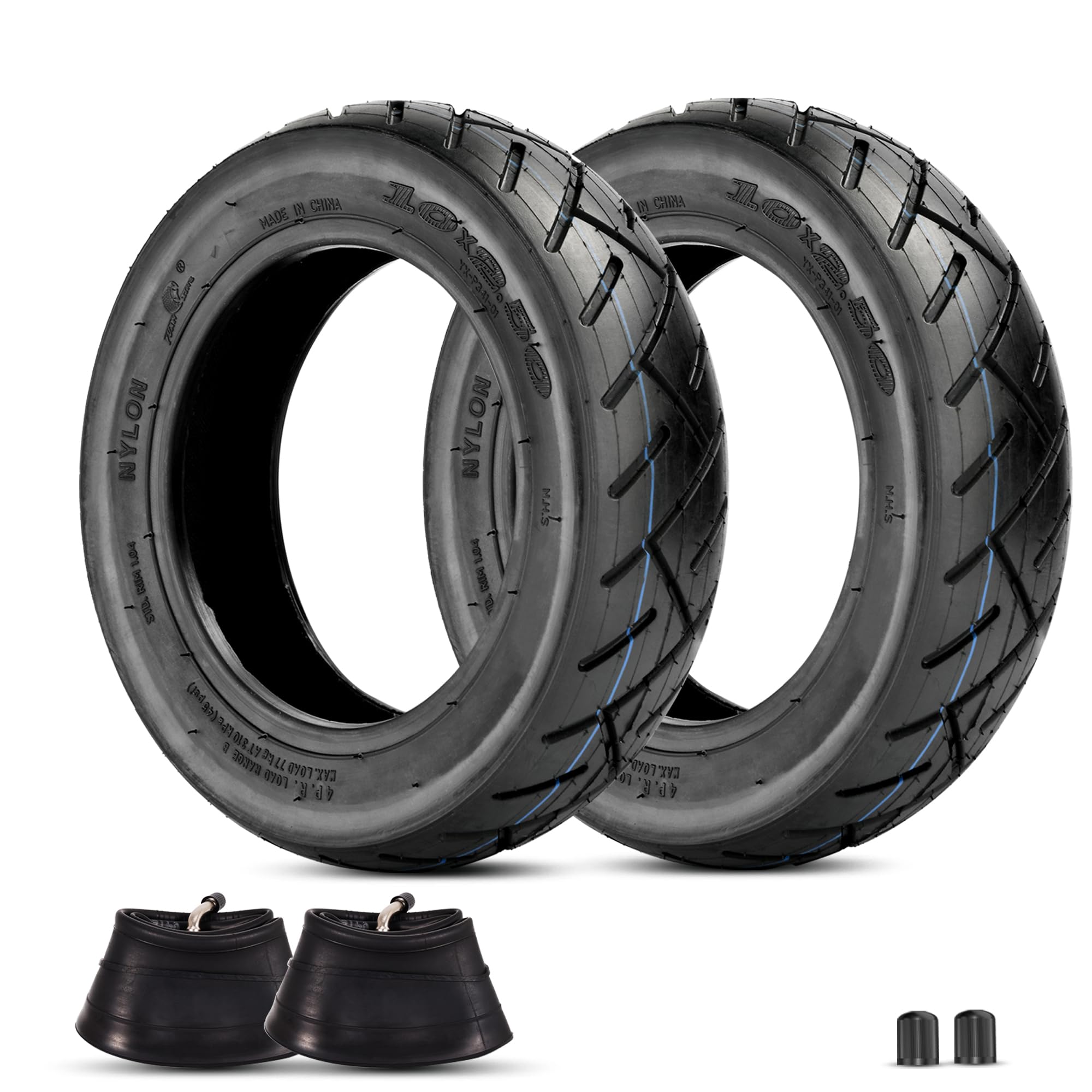 RUTU 10 x 2.50 Tire or Inner Tube and Tire Set Fits 10" Scooter Wheels
