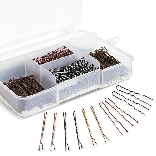 Miniatura 8 de Okuna Outpost Paquete de 360 horquillas para el cabello de 2 pulgadas con soporte transparente, juego a granel de horquillas en 2 estilos y 4