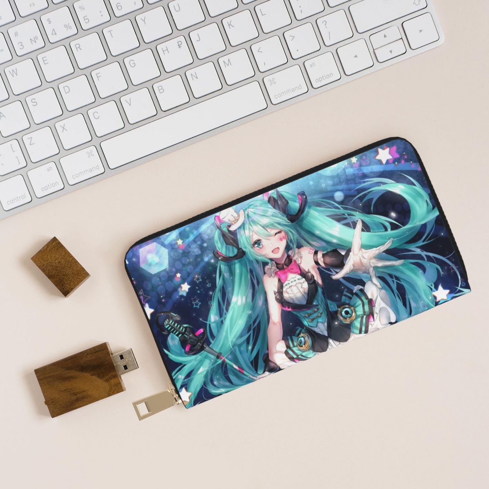 Amazon.co.jp: 財布 初音ミク 長財布 レザー ながざいふ 小銭入れ