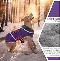 Vista 9 de QBLEEV Abrigo cálido para perro, chaqueta de invierno reflectante, impermeable, resistente al viento, ropa de cuello alto para perro para clima