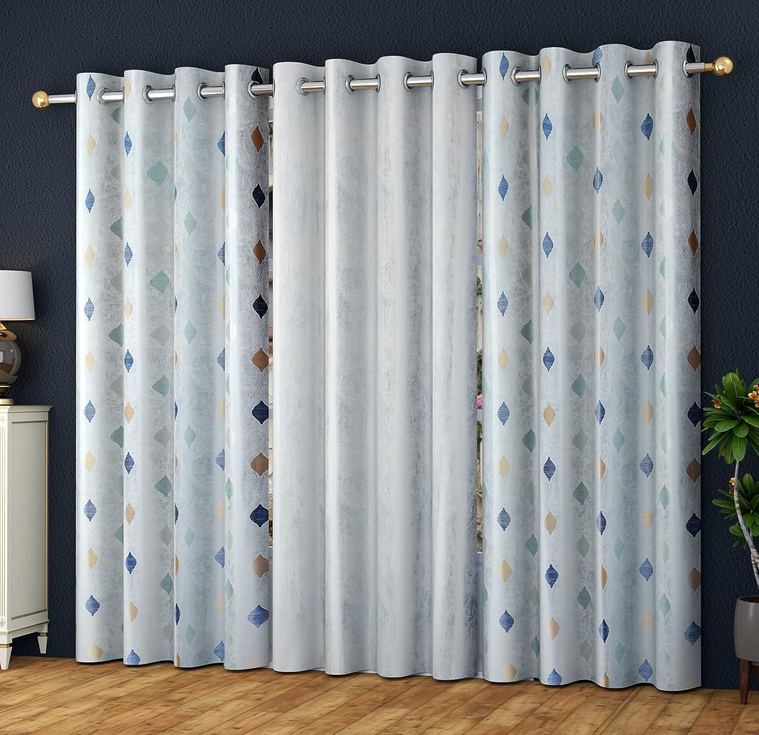 See full amazon price history chart for GG TRENDZ Premium Heavy Texture Print Blended Fabric Beautiful Curtains, Curtains for Home, Pack of 3 (9 Feet, Silver) GG TRENDZ Premium Heavy Texture Print Blended Fabric Beautiful Curtains, Curtains for Home, Pack of 3 (9 Feet, Silver) (B0CGDYPTZN) Amazon Price History, Amazon Price Tracker