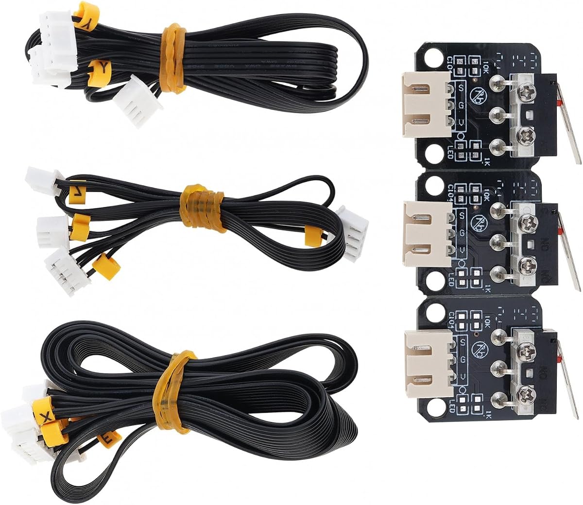 3D Printer Part Stepper Motor X Y Z Axis Cable and End Stop Limit Switch | Fit for Ender 3/Ender 3 Pro/Ender 3X. 3Pcs Stepper Motor Cable and 3Pcs Endstop Limited Switch