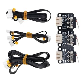 3D Printer Part Stepper Motor X Y Z Axis Cable and End Stop Limit Switch | Fit for Ender 3/Ender 3 Pro/Ender 3X. 3Pcs Stepper Motor Cable and 3Pcs Endstop Limited Switch