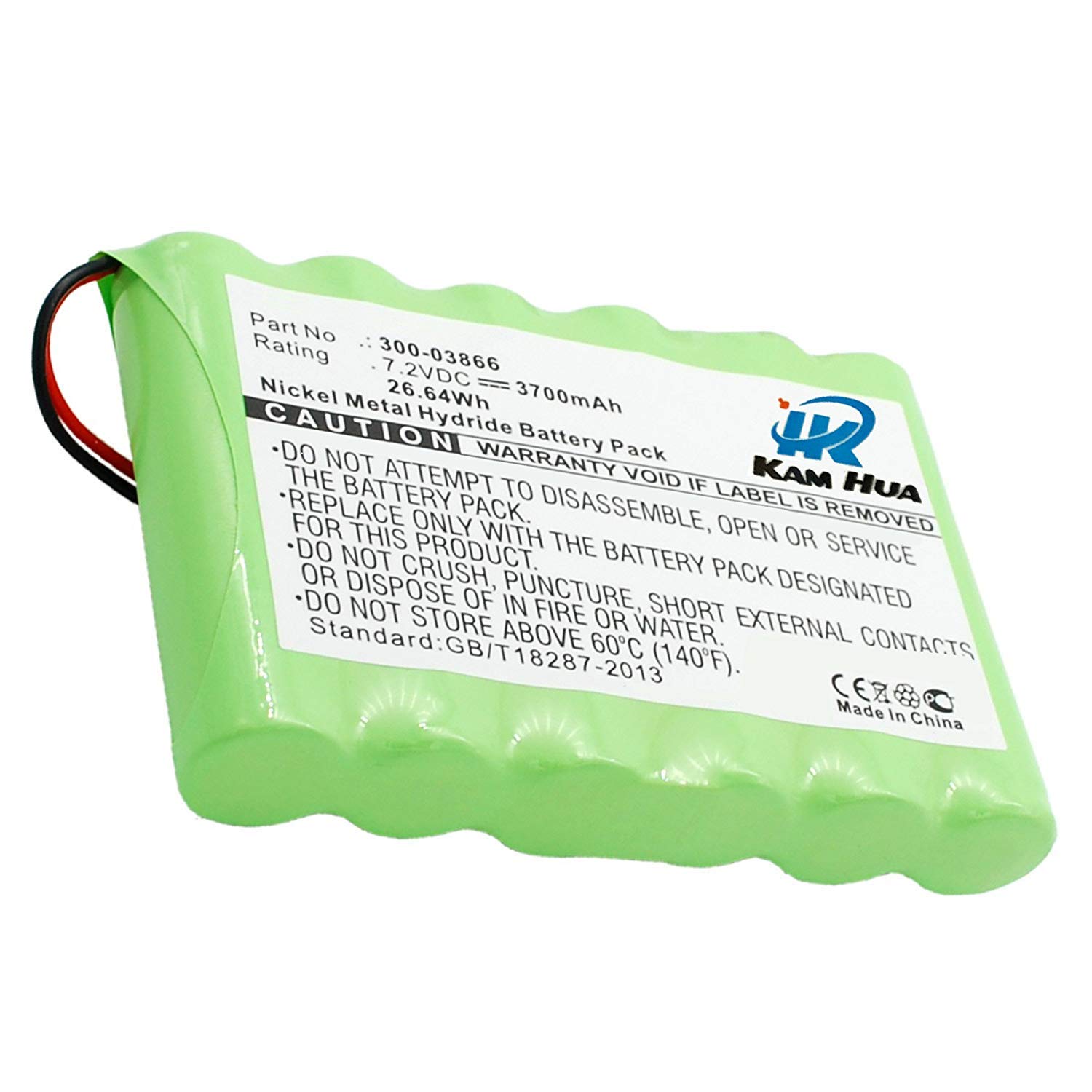 KH KAM HUA 300-03866, LCP500-4B Battery for Honeywell 300-03866, LCP500-4B, LYNXRCHKIT-SHA, OSA214, (7.2V, 3700mAh Ni-NH Battery Pack),