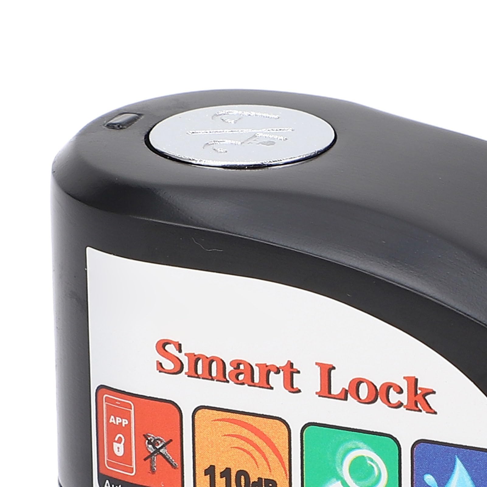 Blocco Freno a Disco con Allarme Antifurto per Moto con Bluetooth e Allarme da 115 DB per Moto e Biciclette Elettriche - Perno di Bloccaggio da 5,5 Mm