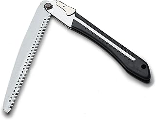 Folding Hand Saw for Wood Cutting, Camping, or Landscaping - 10” Japanese Folding Pruning Saw Tree Trimmer Branch Cutter with Razor Teeth and SK5 Steel Blade for Gardening by Kings County Tools