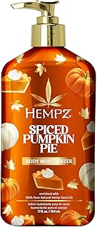 Hempz Spiced Pumpkin Pie Body Moisturizer, Body Lotion, Fall Skin Care for Men & Women, Limited Edition, 17 fl.oz.