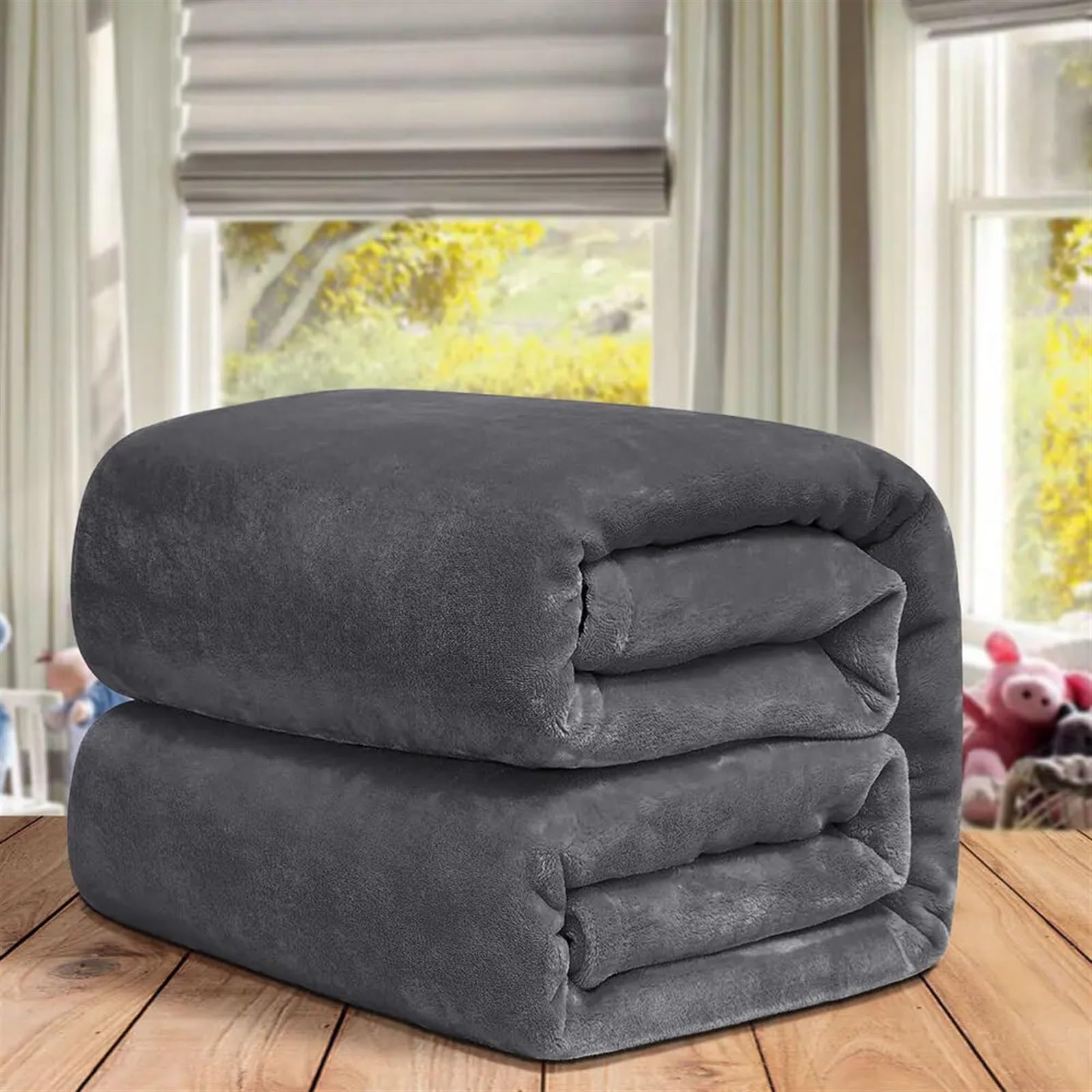 DAICO Leichte Federdaunen-Decke (127x177,8 Cm) - Weich, Kuschelig, Für Couch & Outdoor, Marineblau