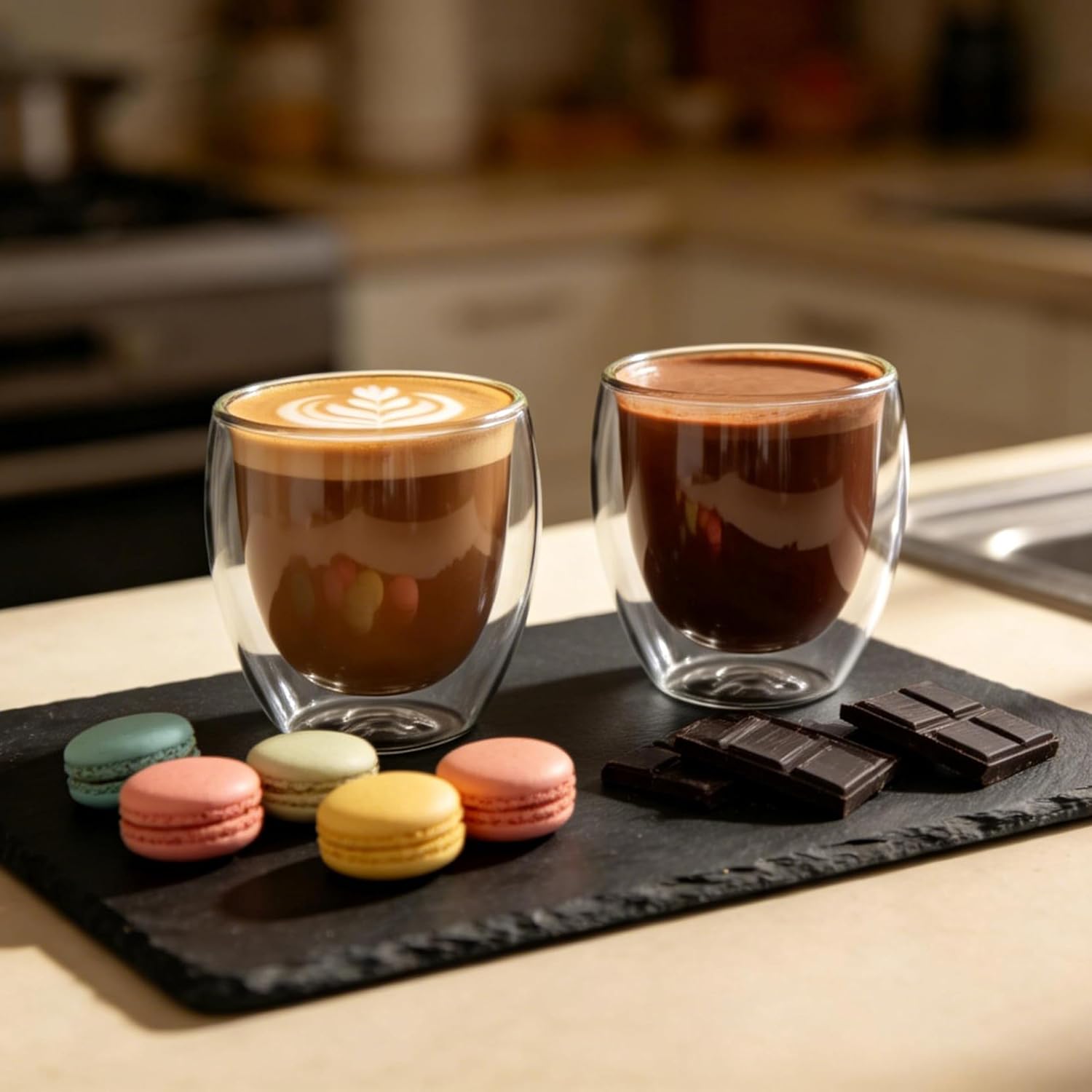 Double Walled Espresso Cups, 5oz Clear Expresso Mugs, Small Insulated Espresso glasses for Coffee Machines, Set of 2 - Image 8