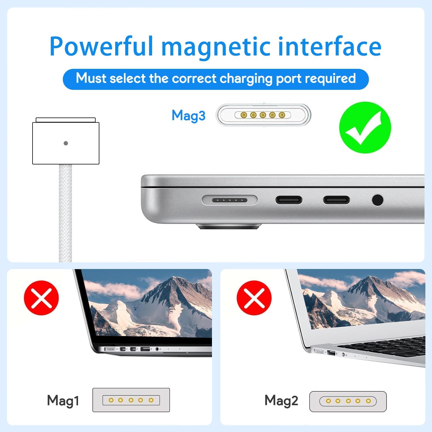 Amazon.com: 70W Magnetic 3 Mac Book Pro Charger- Compatible with