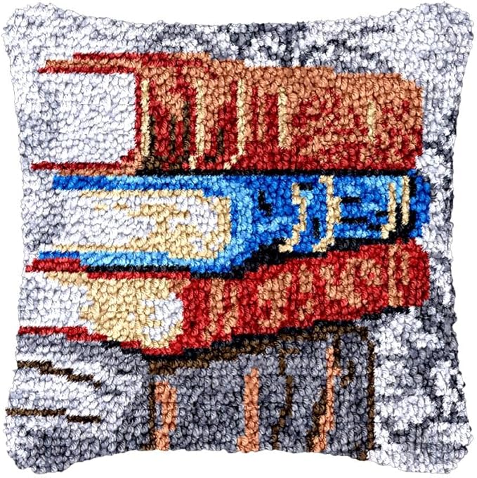 Amazon com: Books Pattern Latch Hook Pillowcase Kits for Adults and