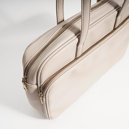 Miniatura 5 de Bolsa para computadora portátil de 14 pulgadas para hombres y mujeres, maletín para negocios, oficina, viajes, trabajo, bolsa de transporte con