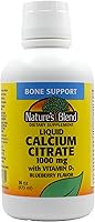 Vista 1 de Citrato de calcio líquido de 1000 mg con D3 de 16 onzas líquidas de arándano líquido