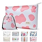 WLLWOO WLLWOO 2pcs Travel Make Up Bags-Cosmetic Bag Nylon Waterproof Large Wide Zipper Coin Purse Travel Toiletry Small Makeup Pouch For Women