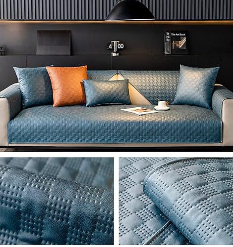 Miniatura 6 de Funda impermeable para sofá, antideslizante, de piel sintética, transpirable, protector de muebles, alfombra de tatami japonés para sofá, sofá