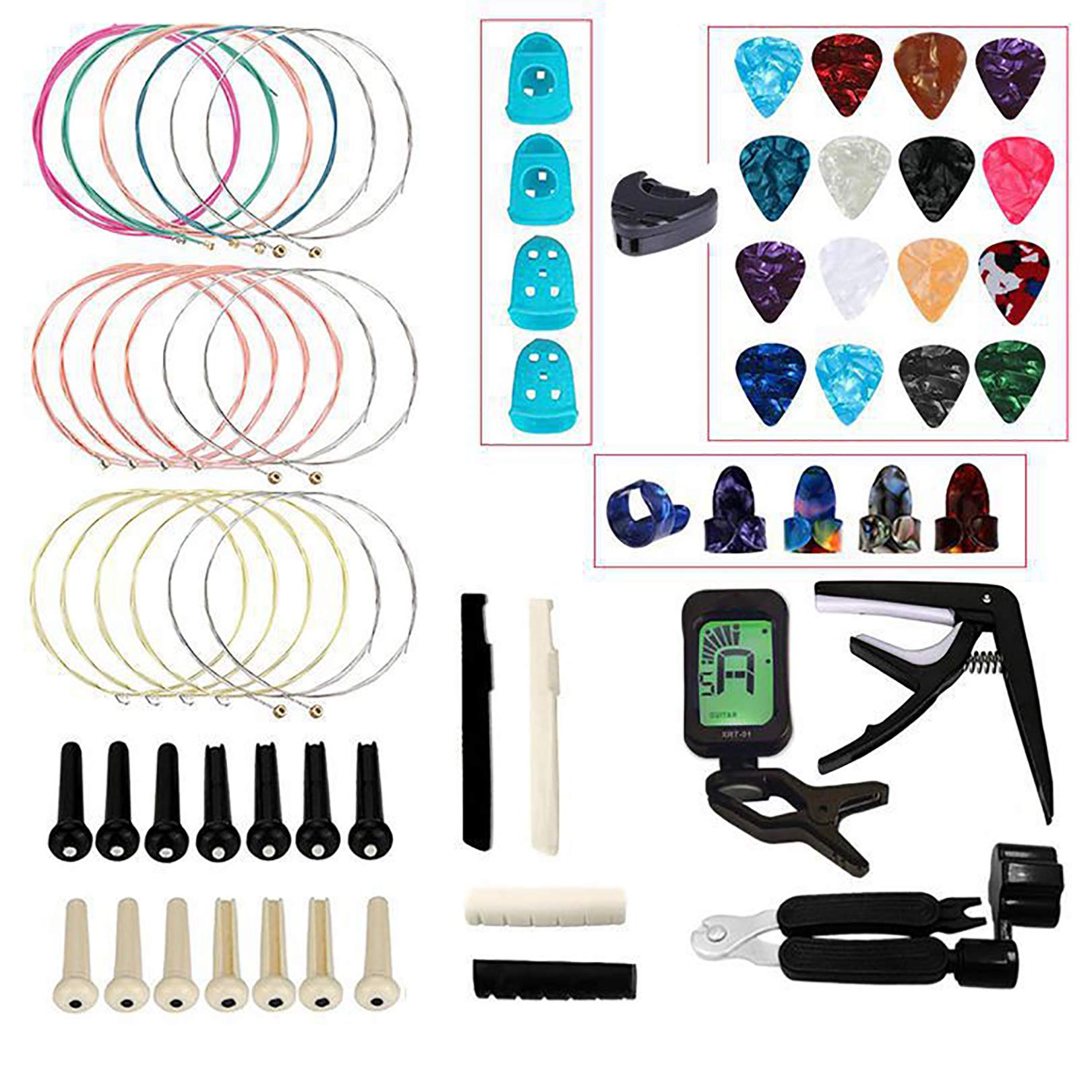 Vilihkc 65 PCS Guitar Accessories Kit Including Guitar Strings