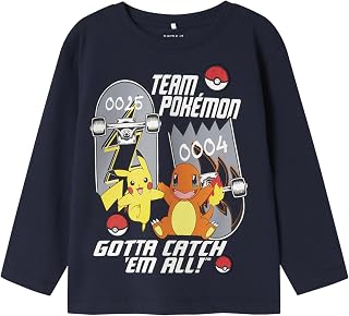 NAME IT Boys Nmmstern Pokemon Ls Nreg Top Sky 98 Blazer Navy