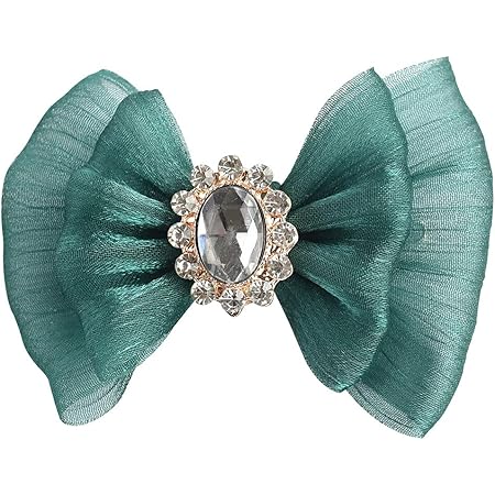 Amazon 犬 ヘアアクセサリー 大きめ シフォン リボン ヘアピン 髪飾り ハンドメイド トイプードル チワワ ヨークシャテリア Mダックスなどの小型犬 猫 ペット用 グリーン Hapi Co ヘアアクセサリー 通販