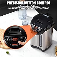 Vista 4 de VEVOR Hot Water Dispenser, Adjustable 4 Temperatures Water Boiler and Warmer, 304 Stainless Steel Countertop Water Heater, 3-Way Dispense for Tea