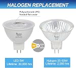 Simba Lighting LED MR16 5W 12V Light Bulb (6 Pack) 35W to 50W Halogen Spotlight Replacement for Landscape, Accent, Track Lights, Desk Lamps, FWM C EXN, GU5.3 Bipin Base, 2700K Warm White, Not Dimmable | 35W to 50W Halogen Spotlight Replacement for La