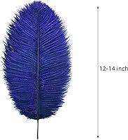 Vista 103 de 24 piezas de plumas de avestruz blanco natural de 10-12 pulgadas (25-30cm) para centros de mesa de bodas y fiestas, arreglos florales y decoración