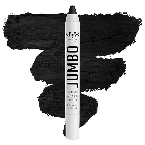 NYX PROFESSIONAL MAKEUP Jumbo Eye Pencil, Blendable Eyeshadow Stick & Eyeliner Pencil - Black Bean (Black) - 0.18 Ounce (Pack of 1) - 601 Black Bean (Black)