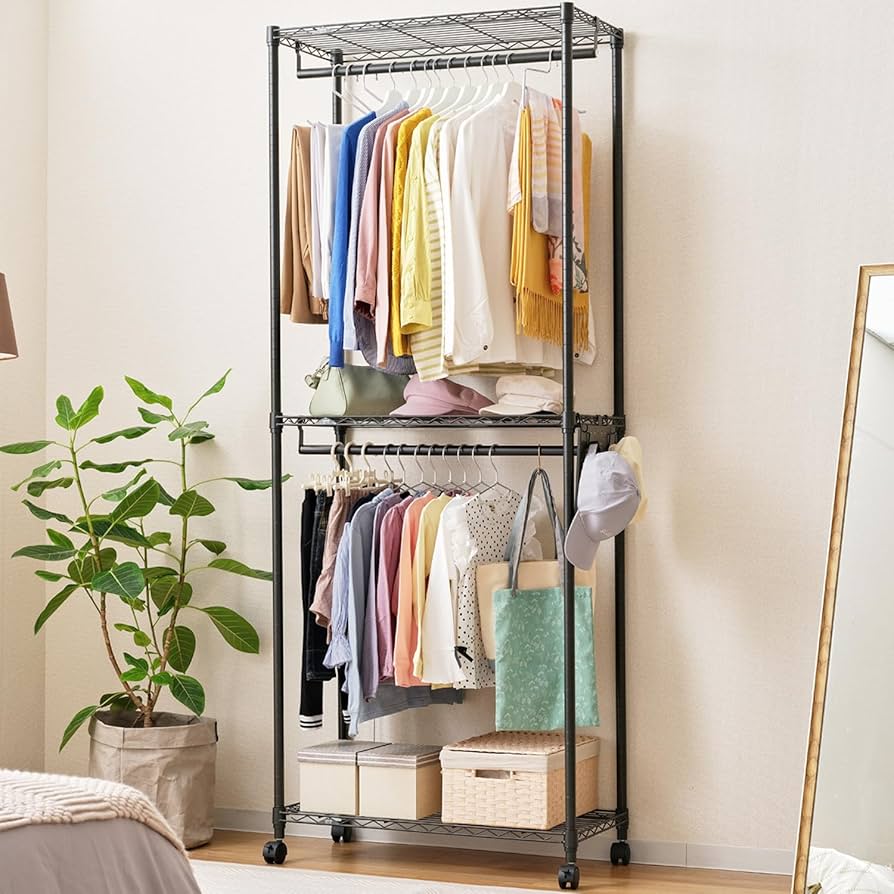 ドウシシャ ルミナス ノワール ハンガーラック 2段 幅80 奥行40 つ55 Amazon｜ドウシシャ ルミナス ノワール ハンガーラック 2段 幅80 奥行