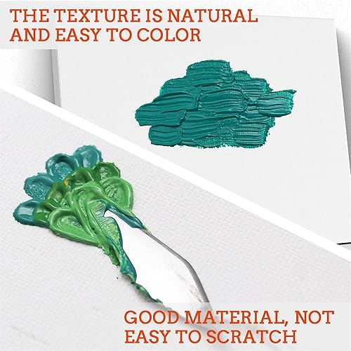 Miniatura 5 de ESRICH Lienzos de pintura de 11 x 14 pulgadas, paquete de 24 lienzos blancos en blanco para pintar, lienzos de pintura de algodón para óleo