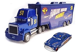 Car 2 3 Movie The King & Chick Hicks Hauler Diecast Vehicle Toys Set