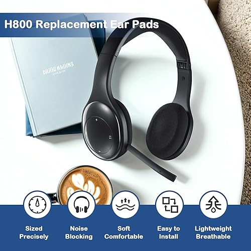 Miniatura 2 de Almohadillas de repuesto H800, para Logitech, H800, almohadillas suaves y cómodas para auriculares, fáciles de instalar, almohadillas de repuesto
